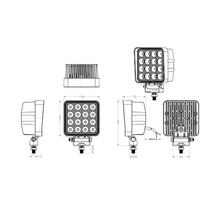 4" LED Square Trekker Work Lamp