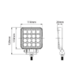 4" LED Square Trekker Work Lamp