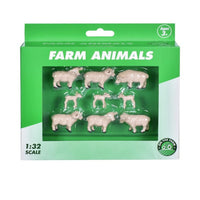 1:32 Scale Farm Animals – Sheep & Lambs Set (9pcs)