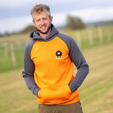 The Sheep Game Adult Hoody - Orange/Grey