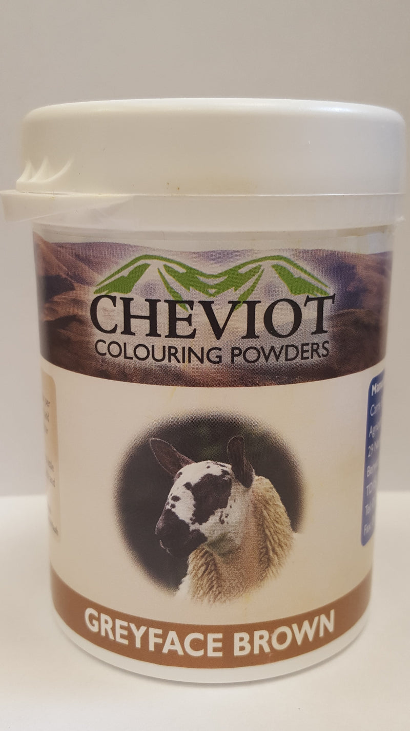 Cheviot sheep colouring powder (Greyface) 45g – Sheepproducts.ie